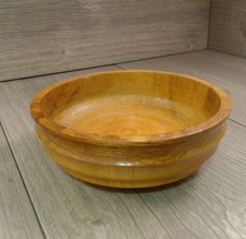 Round Hand Turned Wooden Bowl