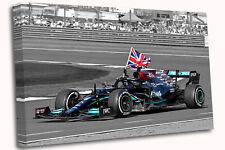 Lewis Hamilton Silverstone Champion Car Canvas Wall Art  Print Ready To Hang