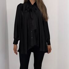 Monsoon Black Pussybow Blouse Size 10- 22