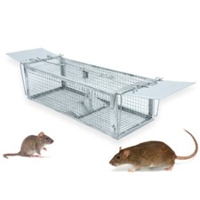 Rat Trap Squirrel 2 Door Mouse Trap Rat Catcher Humane Live Heavy Duty Bait Cage