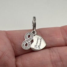 Friendship Infinity Forever Friends Charm s925 925 Sterling Silver