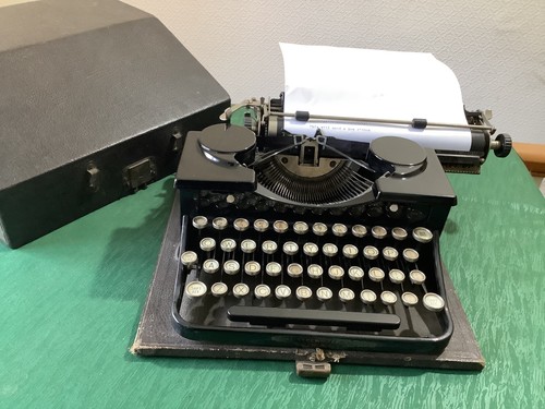 Royal typewriter with case - with,