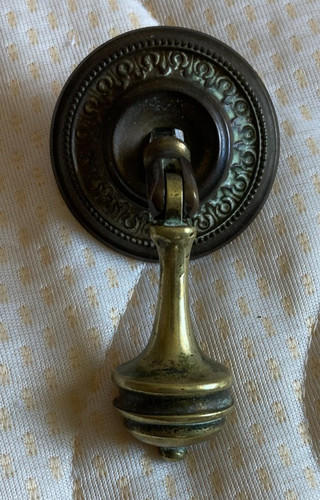 Antique brass tear drop - tear, pull