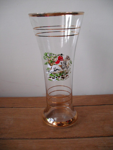 Vintage pilsner beer glass - glass, fox