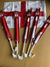 20 x Car flags England flag 30x45cm car window attachment with plastic flagpole