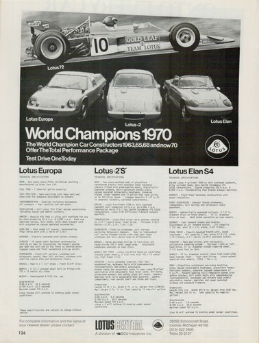 1971 lotus europa - s, elan