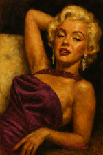 Mario Mendoza Oil Painting Print Canvas Marilyn Monroe Film Actress Sexy Art