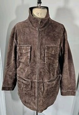 Vintage TIMBERLAND Weathergear Brushed Leather Jacket Men's Large/2XL Brown Soft