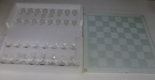 Glass chess set complete - glass,