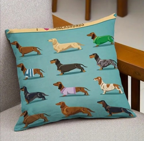 Dachshund double sided cushion - dachshund,