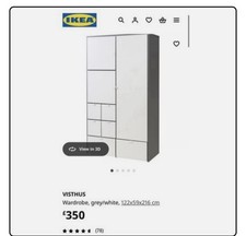 IKEA VISTHUS Wardrobe - White