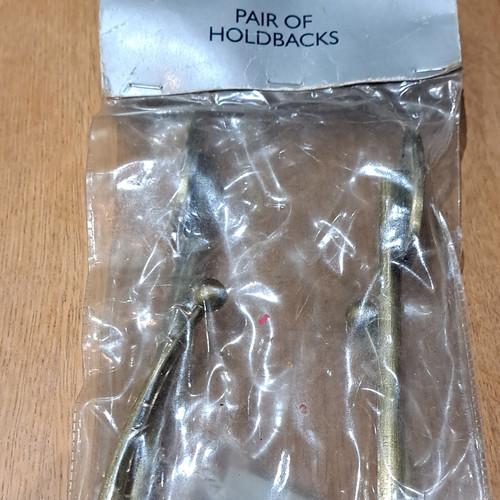 Metal curtain holdbacks - curtain, pair
