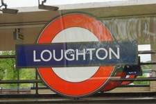 PHOTO  LOUGHTON UNDERGROUND STATION CIRCULAR STATION SIGN