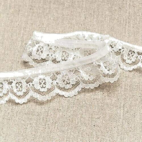 Cream floral gathered - floral,