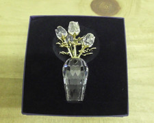 Swarovski Crystal Vase Of Roses 675655 Flowers Boxed COA
