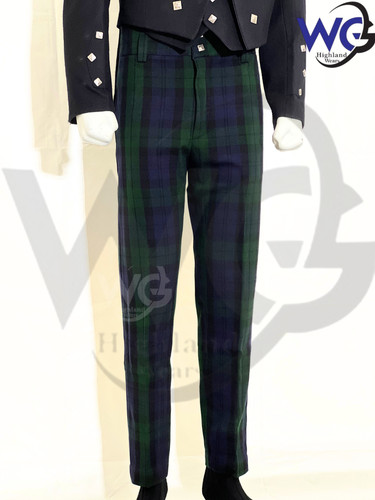 Men 18oz black watch - black, tartan