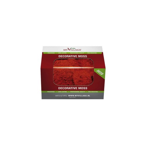 Village red reindeer - village, moss