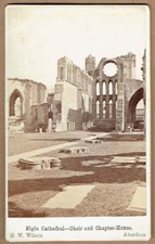 Elgin cathedral, Moray, Scotland. 1880s albumen cdv photograph