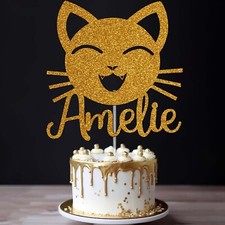 Personalised Cat Glitter Cake