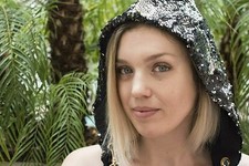 Ladies / Mens SEQUIN Hood Hat - Black & Silver - Rave Festival Clothing Party 