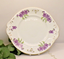 Vintage Late Foley/ Shelley  10168 Purple Iris Deco Cake/Sandwich Plate