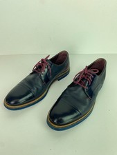 Ted Baker Navy  Derby Shoes Blue Sole Purple Laces UK 8