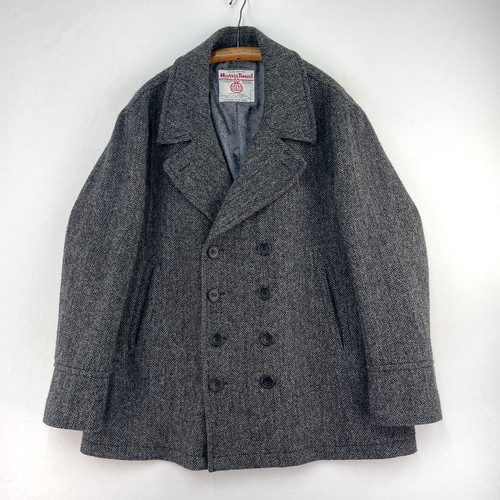 Harris tweed peacoat mens - harris,