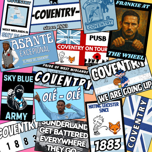 50x coventry city inspired - coventry,
