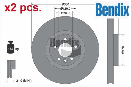 Pcs front brake disc set - brake,
