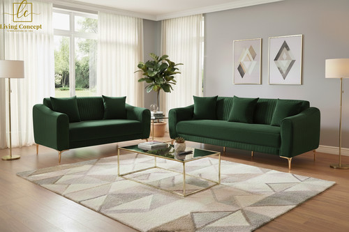 Lars sofa set seater plush - sofa,