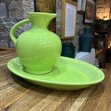 Fiestaware Chartreuse Carafe  And  Oval Serving Platter