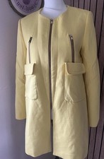 Zara women yellow coat size m 
