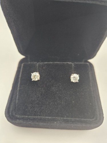 Moissanite earring sterling - earring,