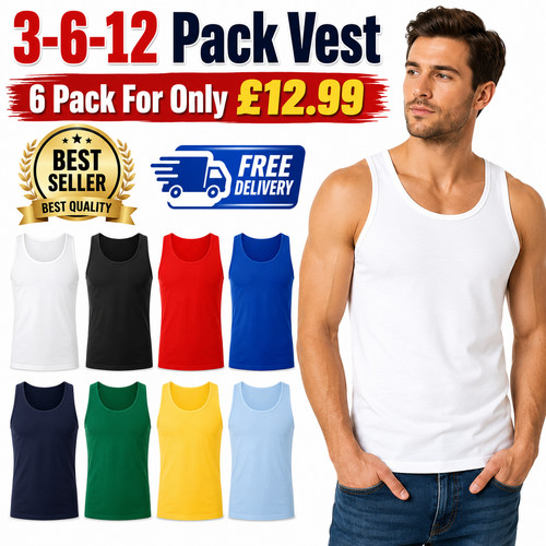 Pack mens vest 100 - mens, 100%
