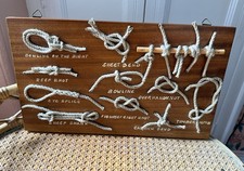 Nautical Gift Knots Board Original Signed Maritime Art Plaque Hamburg 1985