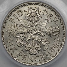 Lucky Sixpence Coin for