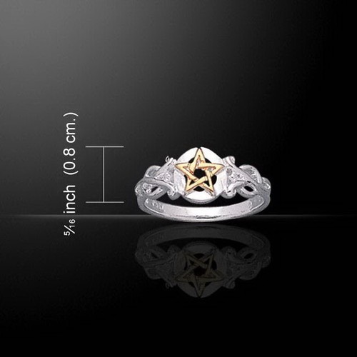 Beautiful golden pentagram - beautiful,