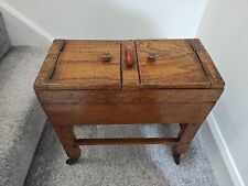 Vintage Sewing Box Antique Wooden Chest Drawers Cupboard Table With Wheels