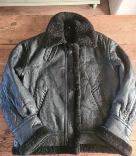 Black shearling aviator - black,