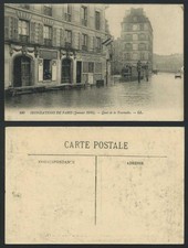 PARIS FLOOD 1910 Old Postcard