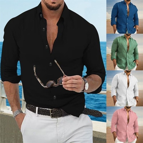Mens solid linen beach - mens✨solid,