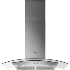 AEG DTB3953M 90cm Curved Glass Chimney Hood in Stainless Steel