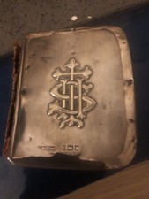 Antique Edwardian Sterling Silver Covered Pocket Size Common Prayer Book c1905