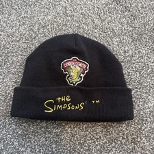 Vintage 00'S The Simpsons Couch Coach Beanie Black