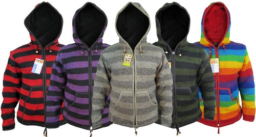 Striped woolen wool nepalese - striped,
