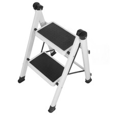 Portable 2 Step Ladder Lightweight Folding Step Stool Anti Slip Tread Heavy Duty