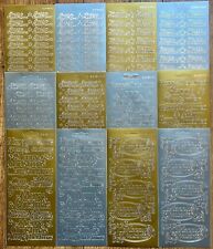 Merry Christmas Happy Christmas Peel Off Sticker Card Making Craft Stickers