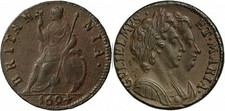 1694 WILLIAM & MARY Farthing