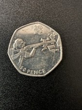 2011 Shooting Olympic 50 Pence In Circulated Condition.