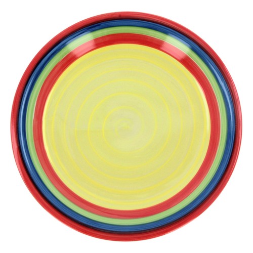 Coloured dinner plate round - coloured,